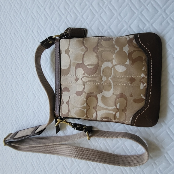 Coach Signature Crossbody Bag - Brown and Tan - Picture 2 of 10
